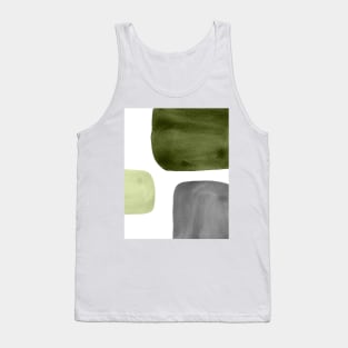 Green and gray organic shapes Tank Top